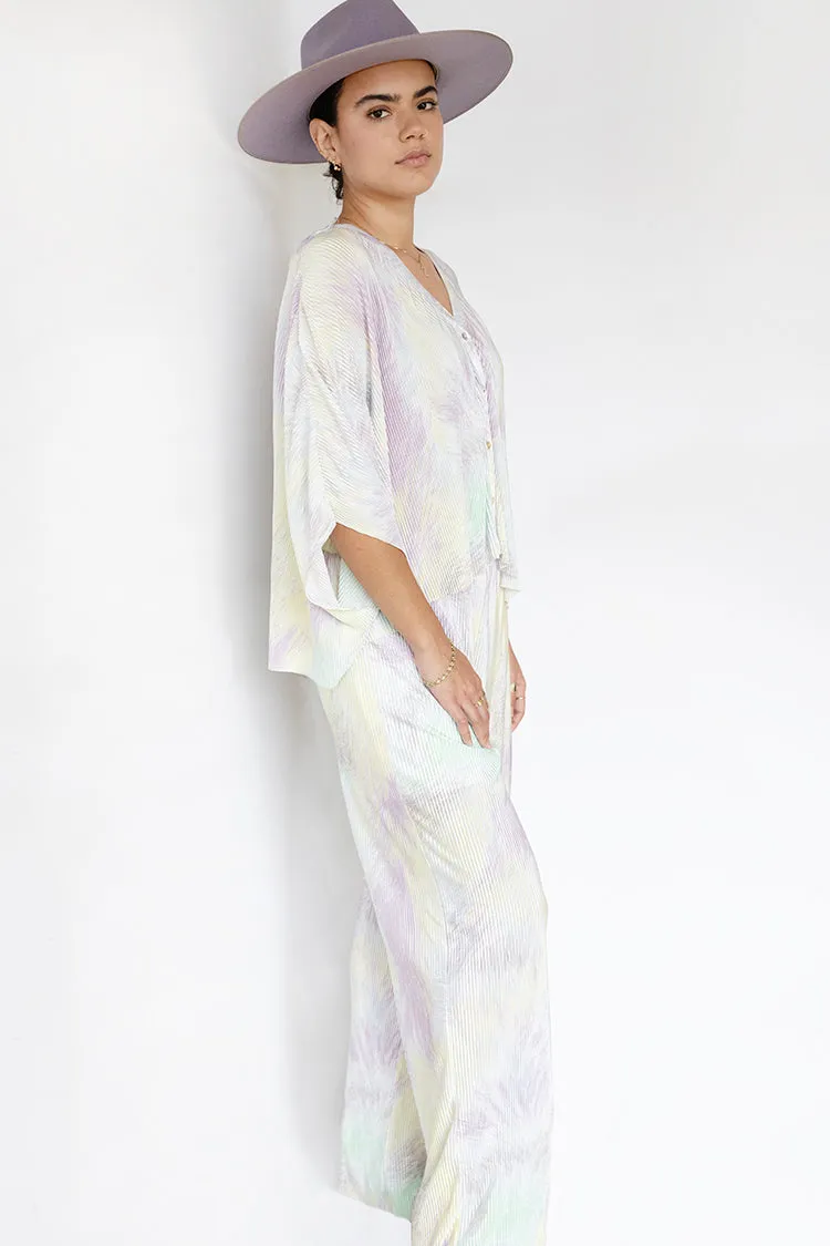 Tie Dye Pleated Flowy Pants