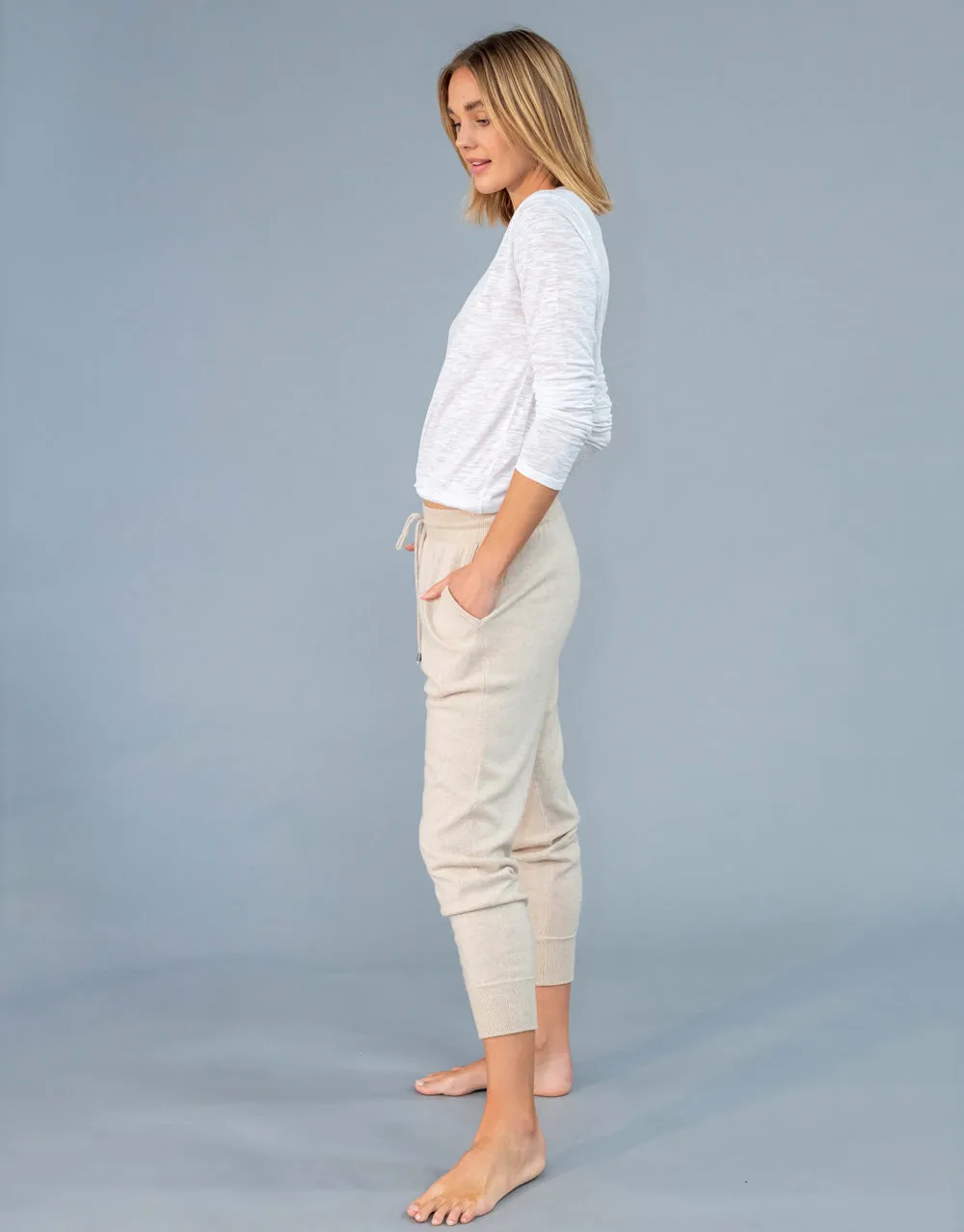 Un-Dyed Relaxed Pants in Sand