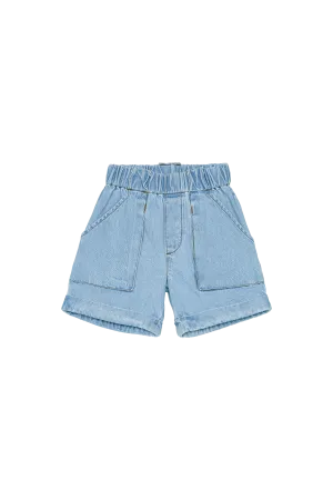 WEEK-END Bleached Blue - Elasticated Shorts