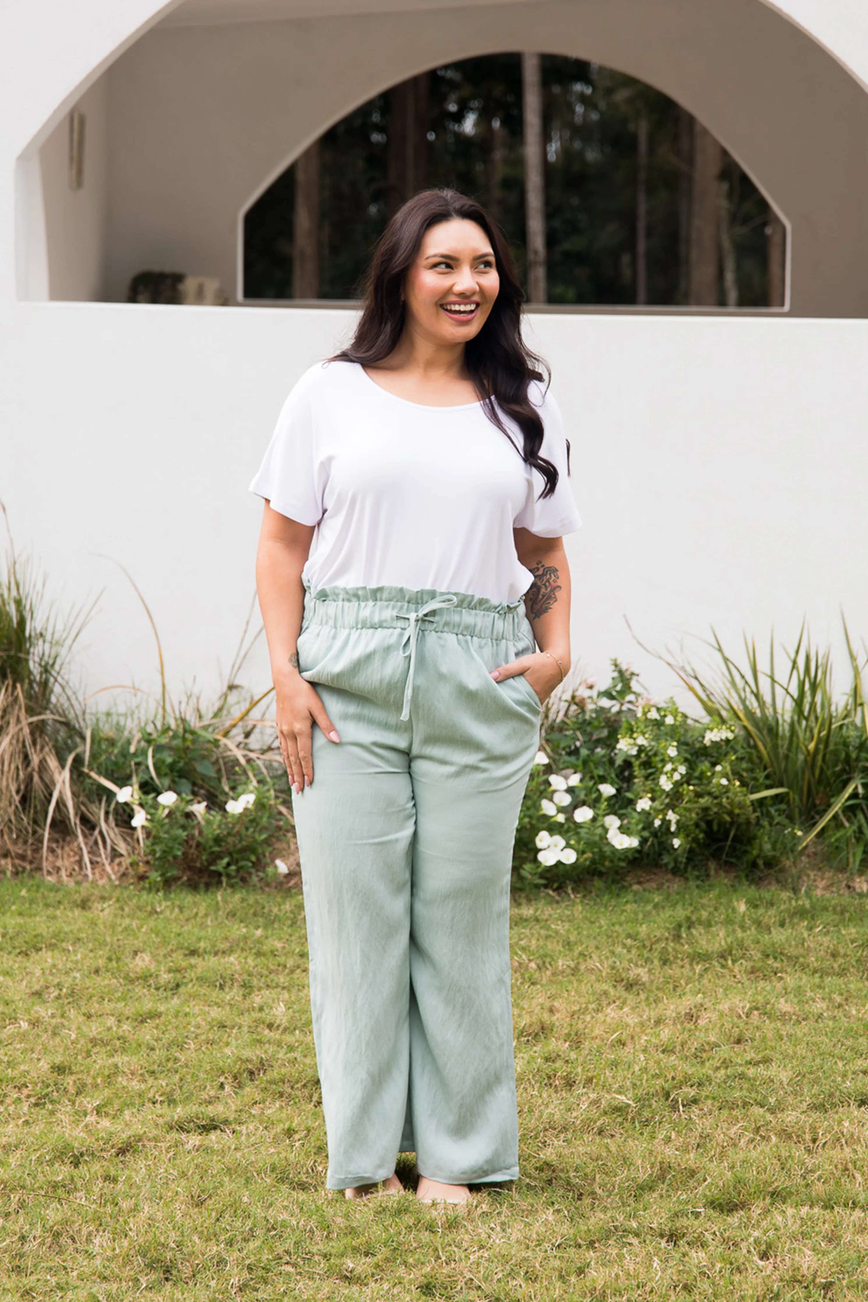 Wide Leg Olivia Pant | Mint